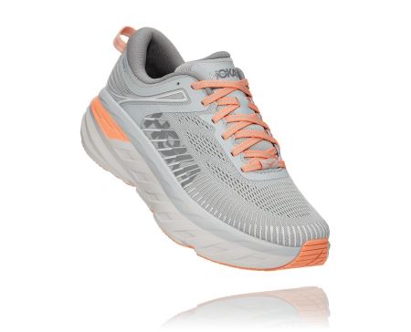 Hoka One One Bondi 7 - Tenis Caminhada Mulher Cinzentas Escuro | PT-aiX7OMi